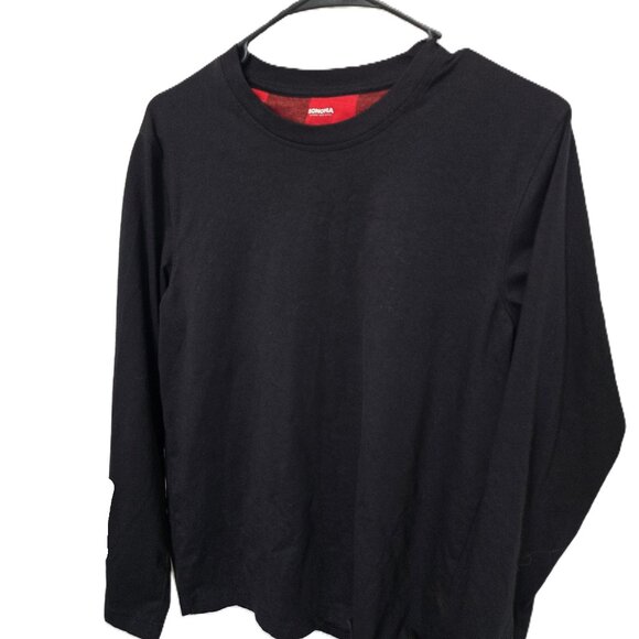 Sonoma Pajama Top Black Long Sleeves Mens Size Small - Picture 1 of 3